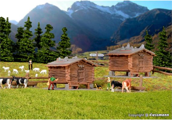 Kibri 37028 Stadel mit Zaun "Sertig" - N (1:160) | Bild 1