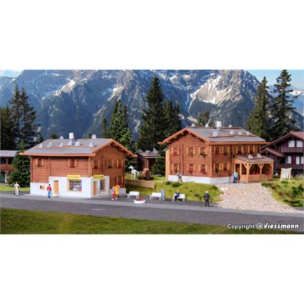 Kibri 37030 Ländliche Häuser Sertig, 2 Stück - N (1:160)