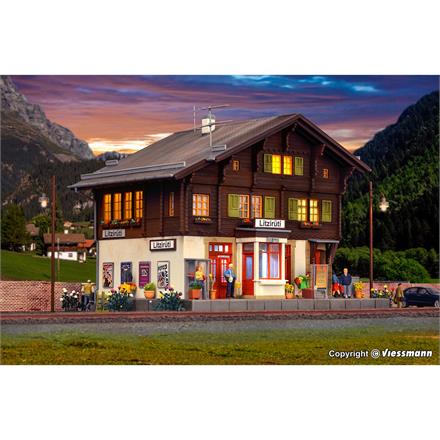 Kibri 39497 Bahnhof Litzirüti inkl. Hausbeleuchtungs-Startset - H0 (1:87)