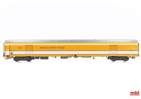 L.S.Models 47282 SBB Postwagen "DIE POST" CH, (ex. PTTFrance), gelb/weiss, H0 | Bild 1