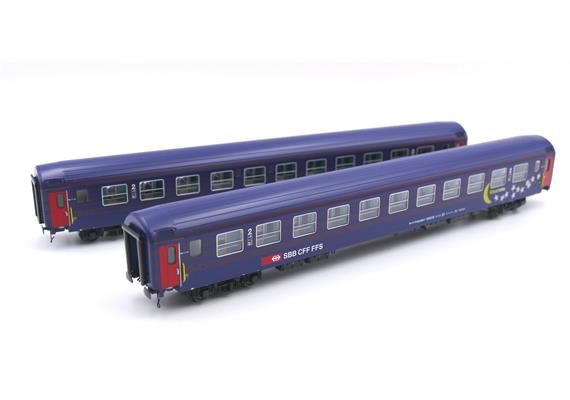 L.S. Models 47332 SBB Personenwagen UIC-X Bcm Moon & Stars 2er Set HO | Bild 1