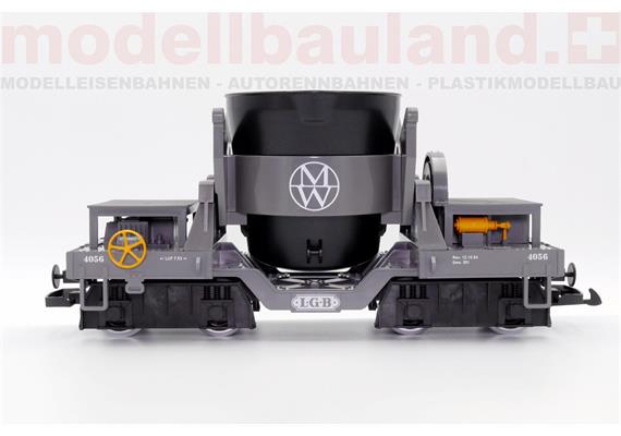 LGB 40560 Gußstahlwagen mit kippbarer Pfanne, analog, Spur G IIm (1:22,5)