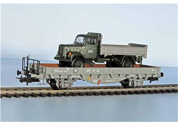 Liliput 235047 SBB Rungen Kms-w grau mit Berna 2VM Kipper Militär | Bild 2