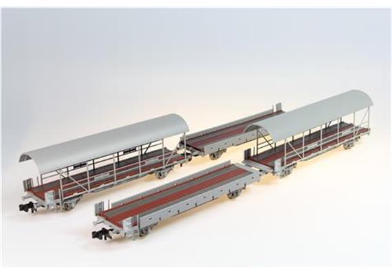 Liliput 260120 BLS Autotransportwagen-Set Nr. 1, 4-teilig, (2 Auffahr- & 2 Transportwagen) | Bild 1