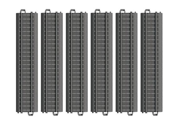 Märklin 23180 Kunststoffgleis gerade 180 mm, 6 Stück - H0 (1:87)