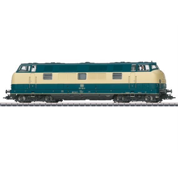 Märklin 37824 Diesellok BR 221 der DB ozeanblau/elfenbein, AC 3L, digital mit Sound - H0