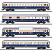 Märklin 40852 TEE-Rheingoldwagen-Set der DB, kobaltblau/beige "Tin Plate" - H0 (1:87) | Bild 1