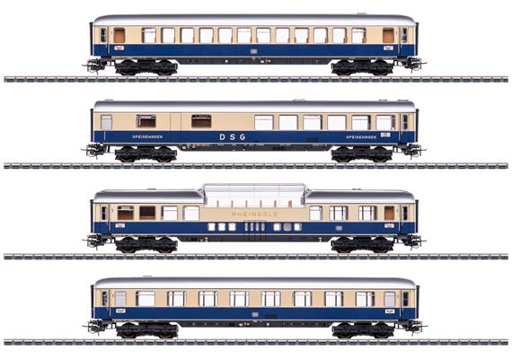 Märklin 40852 TEE-Rheingoldwagen-Set der DB, kobaltblau/beige "Tin Plate" - H0 (1:87) | Bild 1