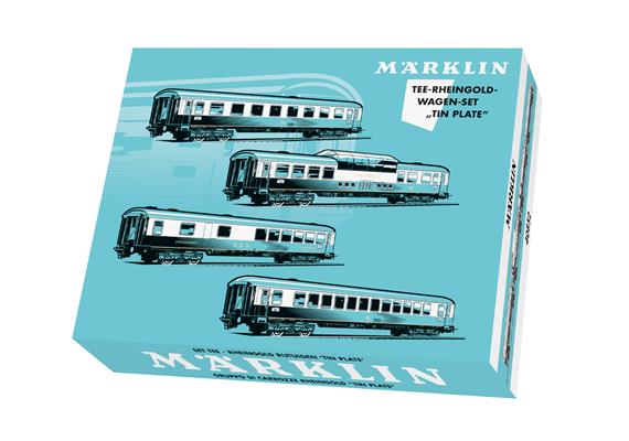 Märklin 40852 TEE-Rheingoldwagen-Set der DB, kobaltblau/beige "Tin Plate" - H0 (1:87) | Bild 2