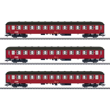 Märklin 42694 Persoenenwagen - Set Drei Reisezugwagen Bcm, 2. Klasse der DSB, H0