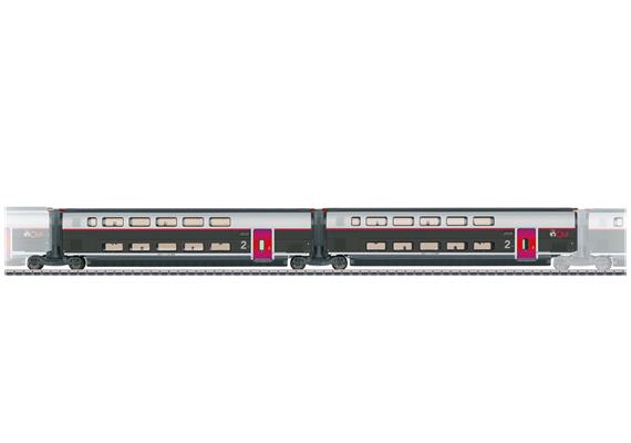 Märklin 43438 Ergänzungswagen-Set 2 zum TGV INOUI Euroduplex, AC 3L - H0 (1:87)