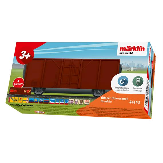 Märklin 44143 my world - offener Güterwagen braun mit Sticker - H0 (1:87)