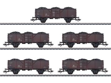 Märklin 44311 Güterwagen-Set Fd-z-72 Ommv der DB, 5 teilig, gealtert, MHI - H0 (1:87)