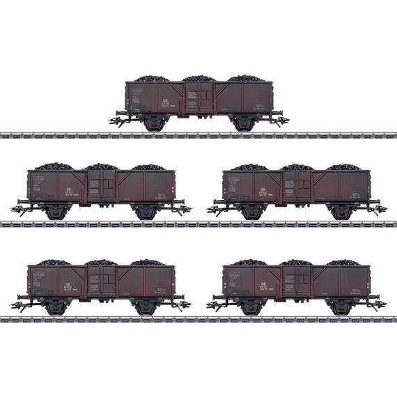 Märklin 44311 Güterwagen-Set Fd-z-72 Ommv der DB, 5 teilig, gealtert, MHI - H0 (1:87)