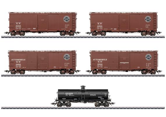 Märklin 45667 Güterwagen-Set Southern Pacific, 5-teilig, AC 3L - H0 (1:87) | Bild 1