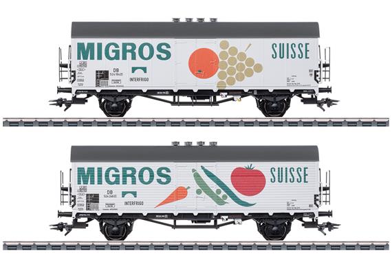 Märklin 46173 DB Kühlwagen-Set 2-teilig "MIGROS" Genossenschafts-Bund Zürich - H0 (1:87)