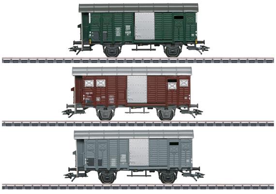 Märklin 46568 SBB Güterwagen-Set mit gedeckten Güterwagen K3, 3-teilig - H0 (1:87)