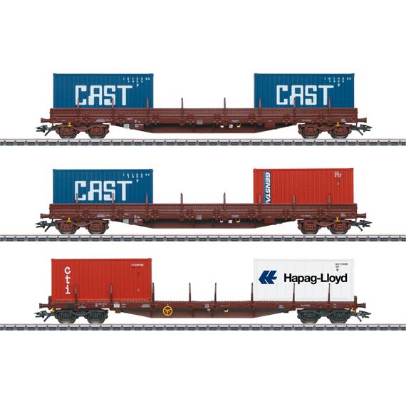 Märklin 47119 Drei Containerwagen der Belgischen Staatsbahnen (SNCB/NMBS) - H0 (1:87)