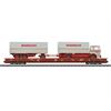 Märklin 47412 Niederflurwagen Saadkms 690 DB mit Lastwagen und Anhänger RoLa - H0 (1:87)