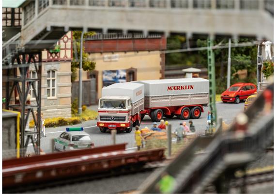 Märklin 47412 Niederflurwagen Saadkms 690 DB mit Lastwagen und Anhänger RoLa - H0 (1:87) | Bild 3