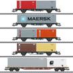 Märklin 47680 Container-Tragwagen-Set der DB, MHI - H0 (1:87) | Bild 1