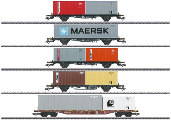 Märklin 47680 Container-Tragwagen-Set der DB, MHI - H0 (1:87) | Bild 1