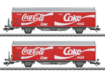 Märklin 48344 Zwei Schiebewandwagen SBB mit Werbegestaltung der Coca-Cola® Company, H0