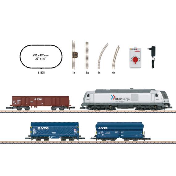 Märklin 81875 Startpackung "moderner Güterverkehr" mit Diesellok BR 285 - Z (1:220)