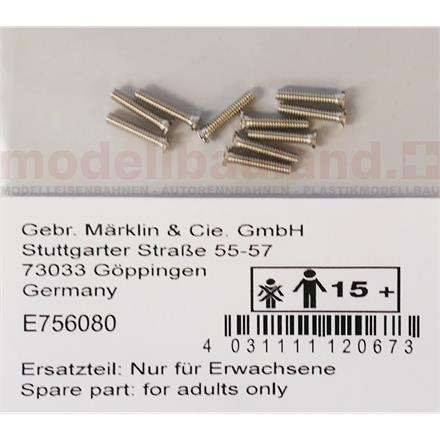 Märklin E756080 Senkschraube M2 x 10mm, 10 Stück