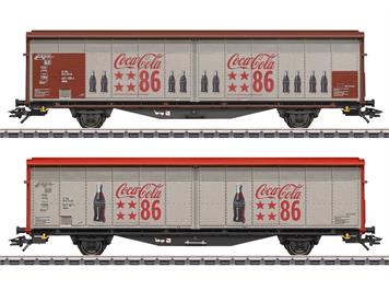 Märklin 48345 Zwei Schiebewandwagen mit Werbegestaltung der Coca-Cola® Company - H0