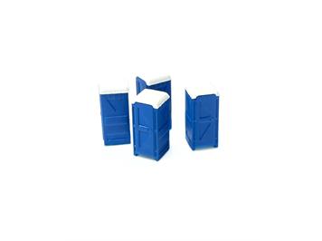 Mafen 211038 Blaue tragbare Toiletten, 4 Stück - N (1:160)