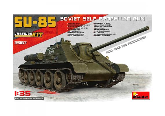 MiniArt 35187 SU-85 Mod.1943 Mit. Prod. Interieur - Massstab 1:35 | Bild 1