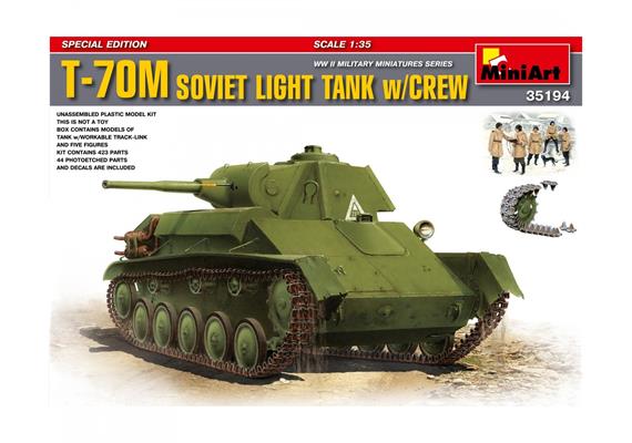 MiniArt 35194 Sowjetischer T-70M Leicht Panzer (5) Sp.Ed. - Massstab 1:35 | Bild 1