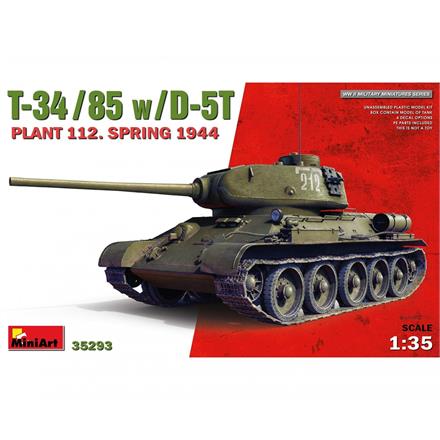 MiniArt 35293 T-34/85 w/D-5T Plant 112 Früh. 1944 - Massstab 1:35