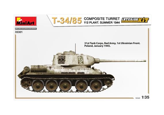 MiniArt 35301 T-34/85 Comp.Turm 112 Som.1944 Int. - Massstab 1:35 | Bild 3