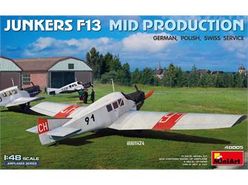 MiniArt 48005 Junkers F13 Zivil Mit. Prod. - Massstab 1:48