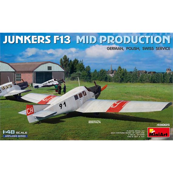 MiniArt 48005 Junkers F13 Zivil Mit. Prod. - Massstab 1:48