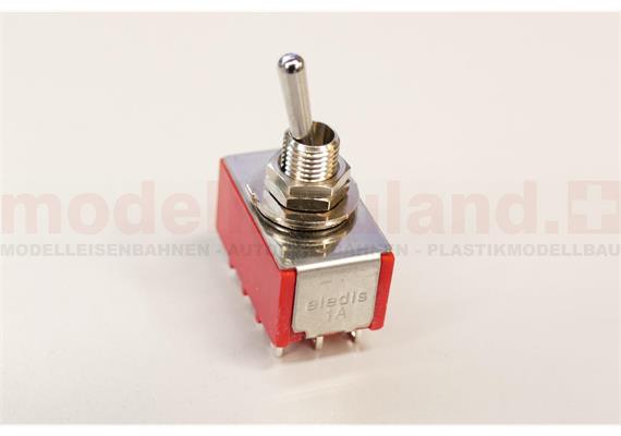 Miniatur-Kippschalter EIN-EIN rastend 4 Wechsler, Eledis (1A41-NF1STSE) | Bild 1