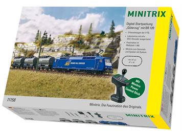 Minitrix 11158 Digital-Startpackung "Güterzug" mit Baureihe 120 - N (1:160)