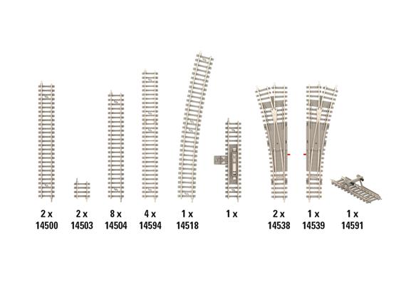 Minitrix 14321 Gleis-Ergänzungs-Set B1, Betonschwellen-Gleis - N (1:160) | Bild 2
