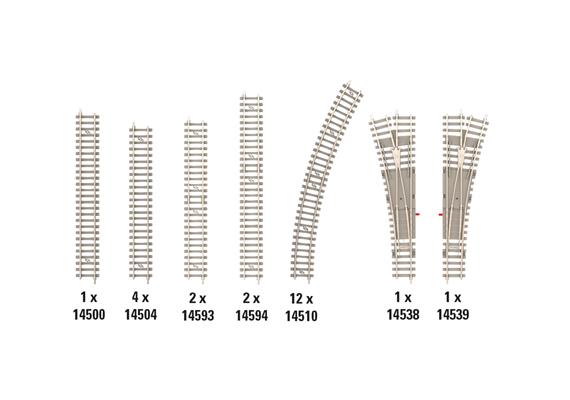 Minitrix 14322 Gleis-Ergänzungs-Set B2, Betonschwellen-Gleis - N (1:160) | Bild 2