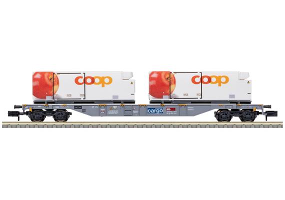 Minitrix 15495 SBB Containertragwagen "coop®" "Apfel" - N (1:160)
