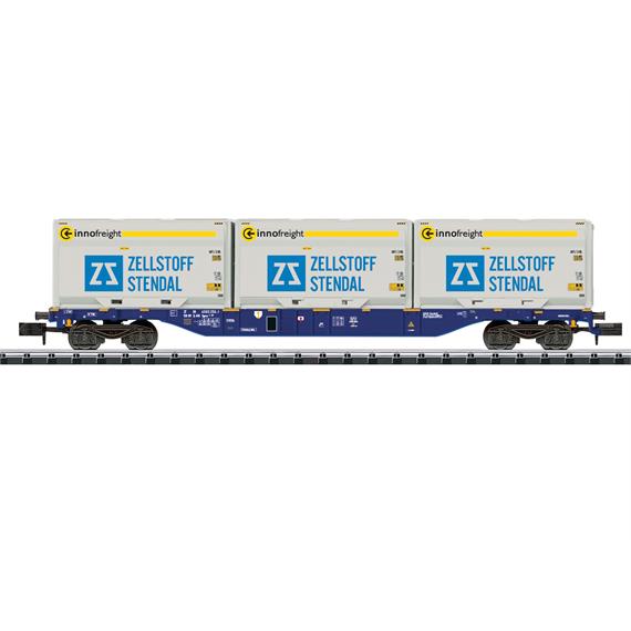 Minitrix 18420 Containertragwagen Bauart Sgnss der Firma Innofreight, N (1:60)