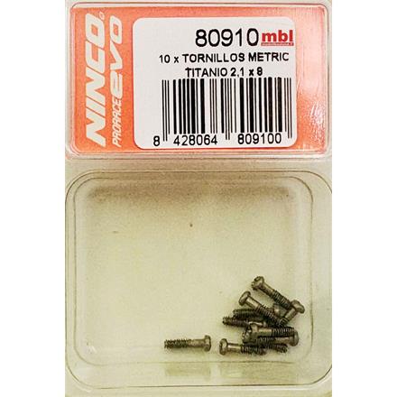 Ninco 80910 ET 10 x Titan metrische Schrauben 2,1 x 8/5 und 3 mm