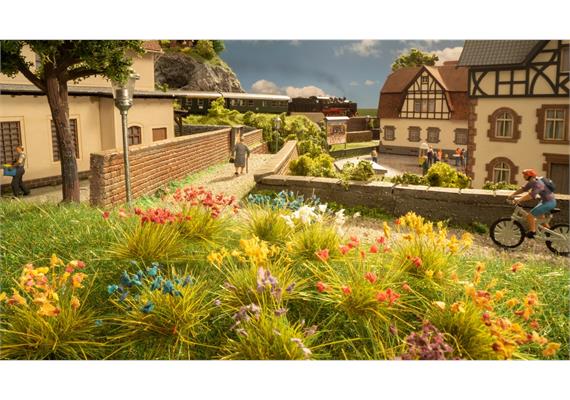 Noch 06800 Blumen 250 Stück, Farben rot, blau, gelb, pink und weiß | Bild 1