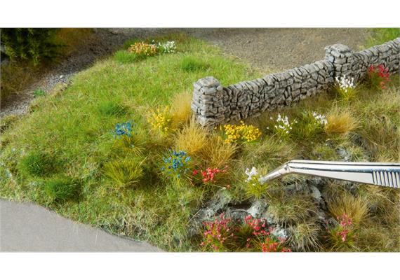 Noch 06805 Blumen 250 Stück, Farben grün-gelb, blau-weiß, Heide, Korn, Lavendel | Bild 4