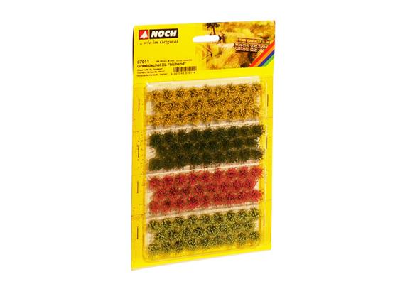 Noch 07011 Grasbüschel XL “blühend” rot, gelb, hell- und dunkelgrün | Bild 1