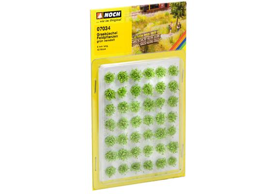 Noch 07034 Grasbüschel Mini-Set “Feldpflanzen”, grün veredelt