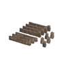 NOCH 13170 Bruchsteinmauer 12 Teile, Gesamtlänge 72 cm - H0 (1:87)