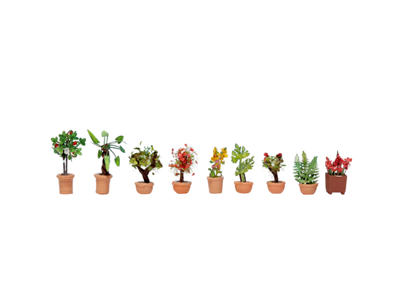 Noch 14082 Zierpflanzen in Blumenkübeln - N (1:160)